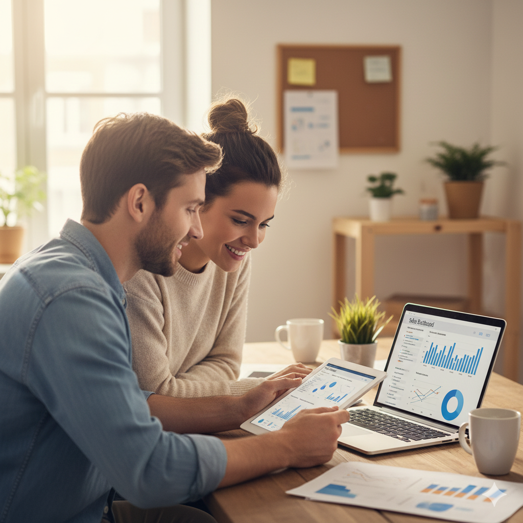 팀이 같은 데이터를 보는 장면