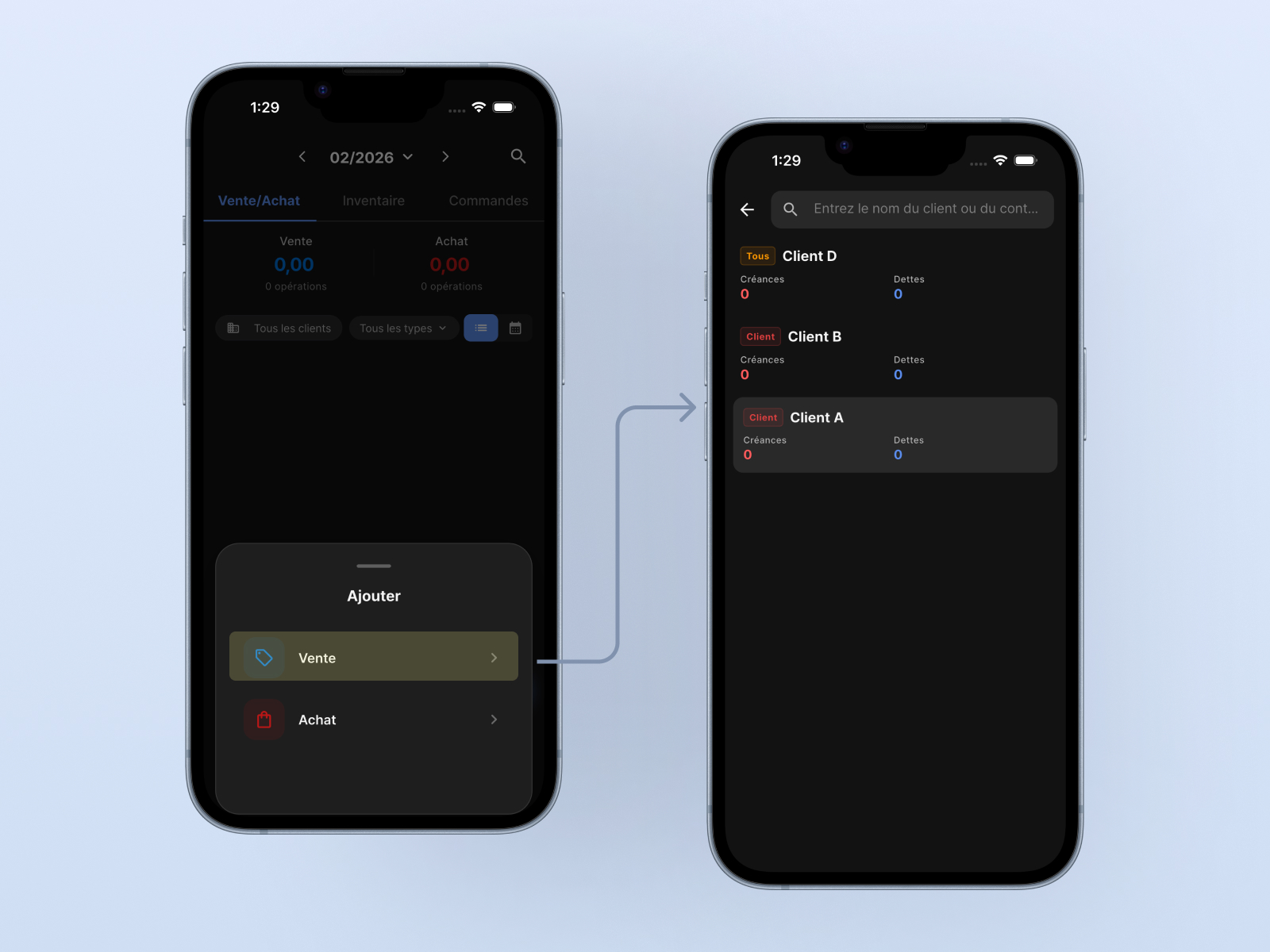 Sell - Select customer