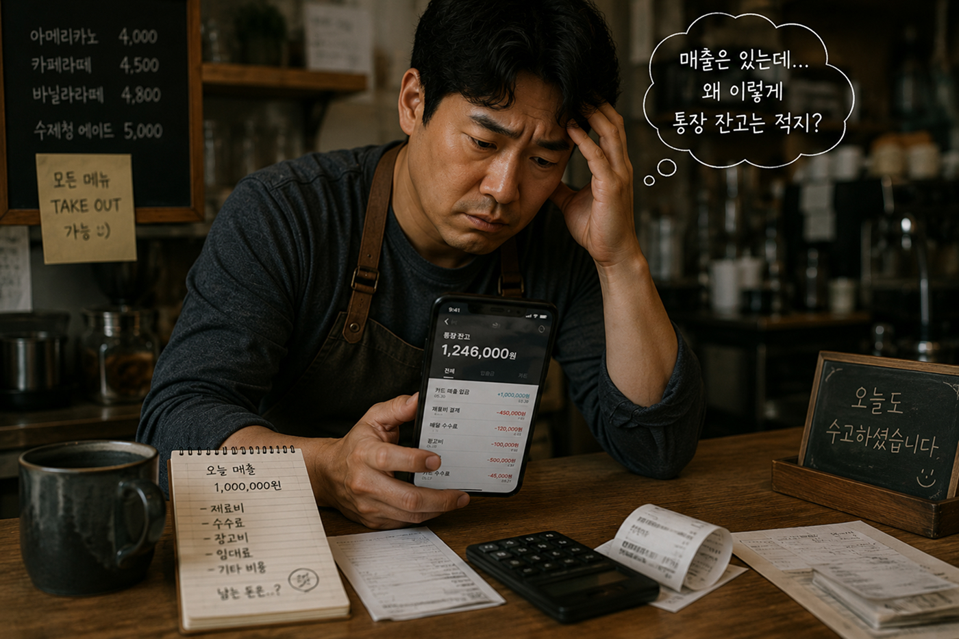 매출은 있는데 통장 잔고가 불안한 카페 사장님