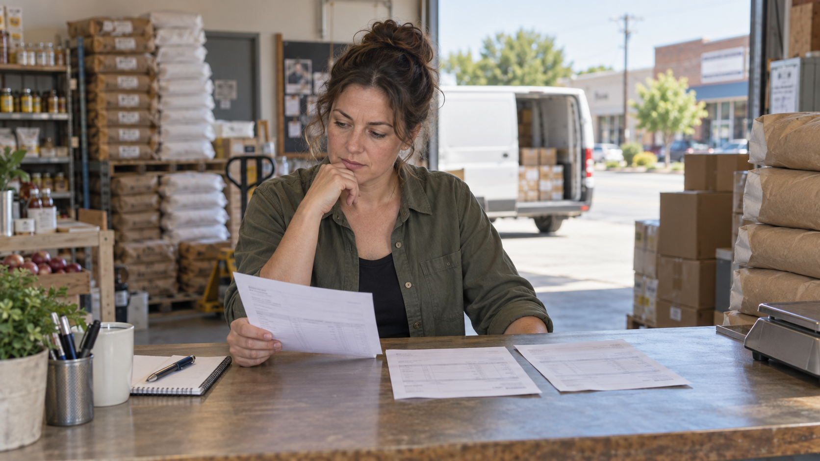 A U.S. food-ingredient distributor comparing customer delivery invoices